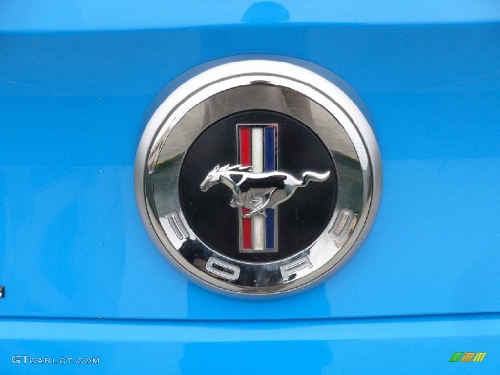 2010 Mustang V6 Convertible - Grabber Blue / Stone photo #15