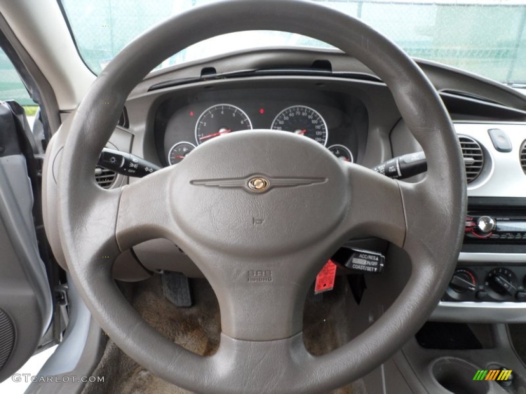 2004 Chrysler Sebring Coupe Dark Taupe/Medium Taupe Steering Wheel Photo #60964684