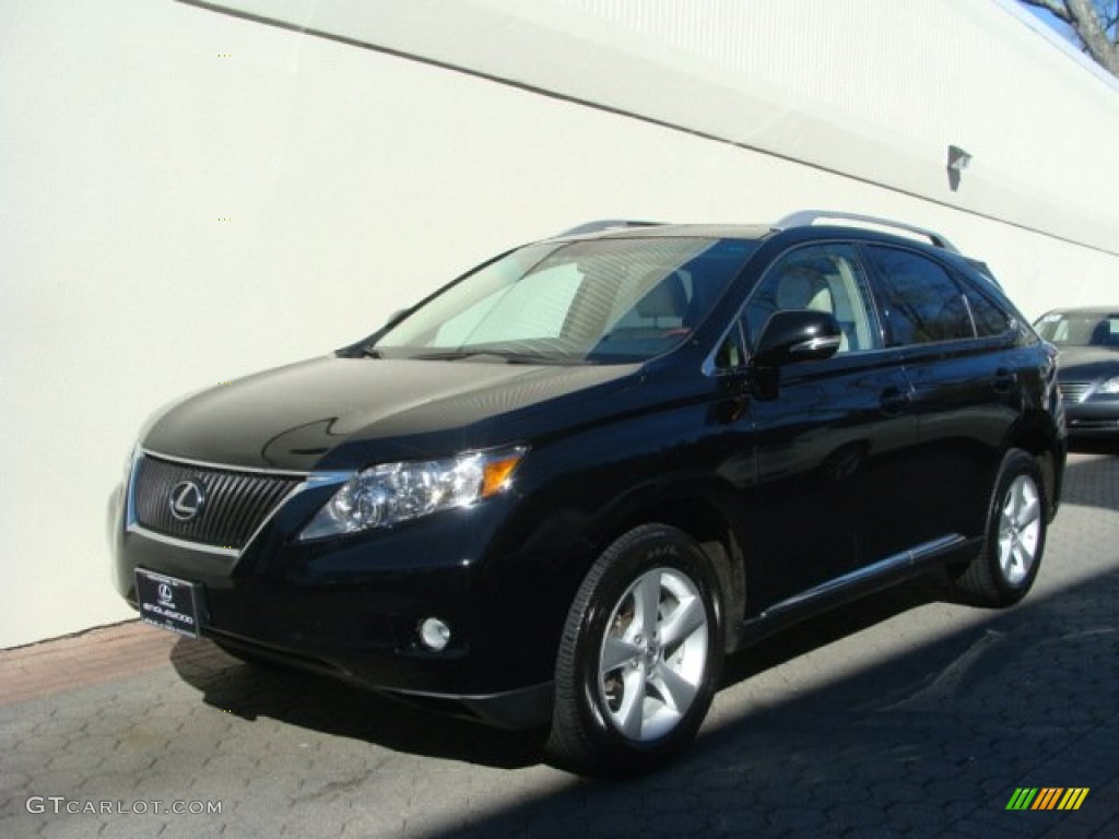 2010 RX 350 AWD - Obsidian Black / Parchment/Brown Walnut photo #1