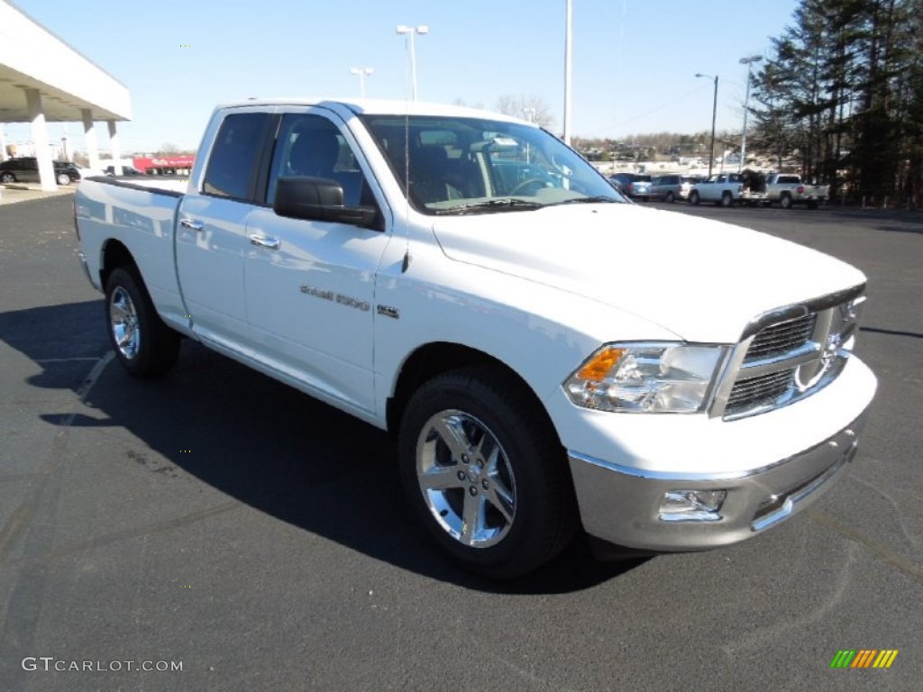 2012 Ram 1500 Big Horn Quad Cab 4x4 - Bright White / Dark Slate Gray/Medium Graystone photo #2