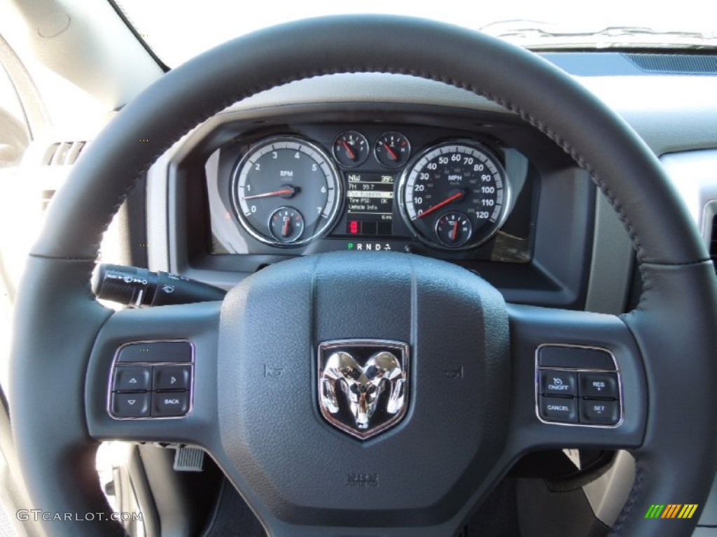 2012 Ram 1500 Big Horn Quad Cab 4x4 - Bright White / Dark Slate Gray/Medium Graystone photo #12