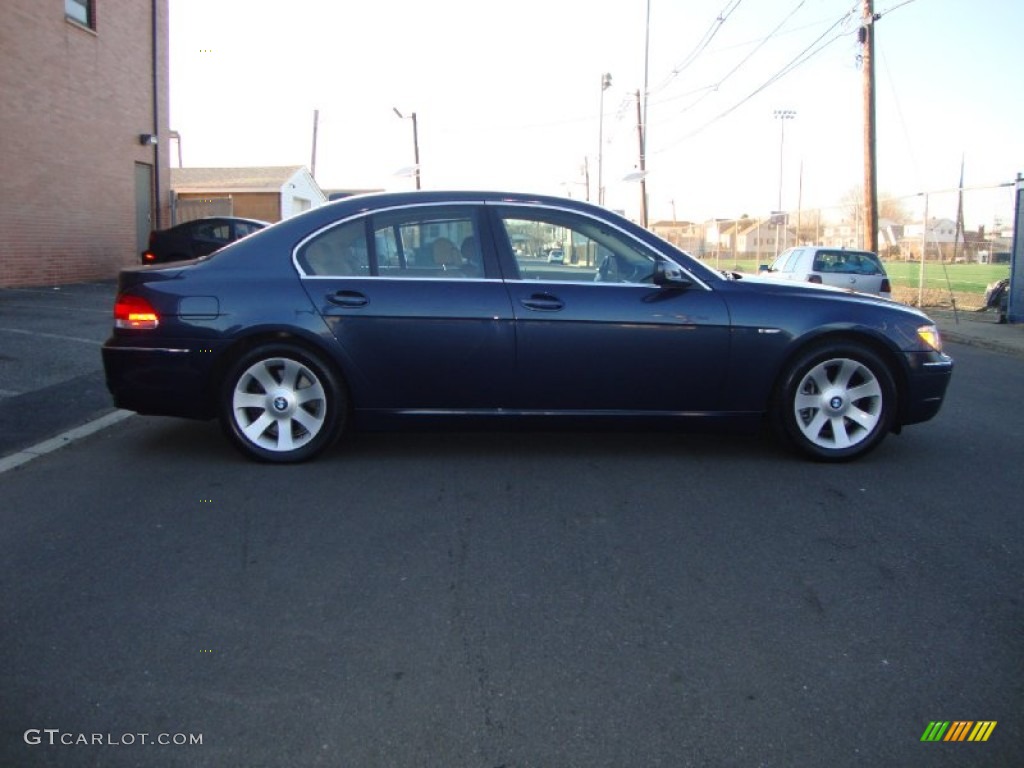 2006 7 Series 750i Sedan - Toledo Blue Metallic / Dark Beige/Beige III photo #4