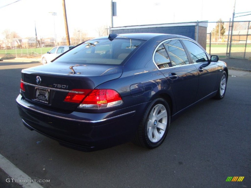 2006 7 Series 750i Sedan - Toledo Blue Metallic / Dark Beige/Beige III photo #5