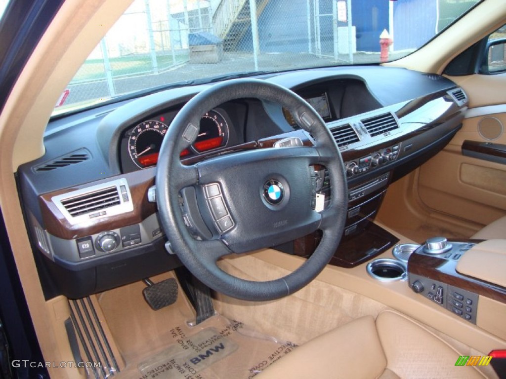 2006 7 Series 750i Sedan - Toledo Blue Metallic / Dark Beige/Beige III photo #8