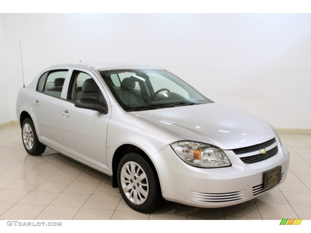 2009 Cobalt LS Sedan - Silver Ice Metallic / Gray photo #1