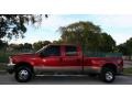 2003 Toreador Red Metallic Ford F350 Super Duty Lariat Crew Cab 4x4 Dually  photo #3