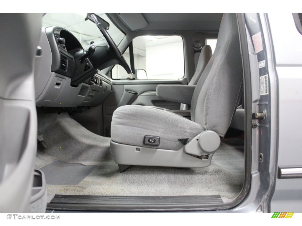 Grey Interior 1996 Ford F250 XLT Extended Cab Photo #60969522