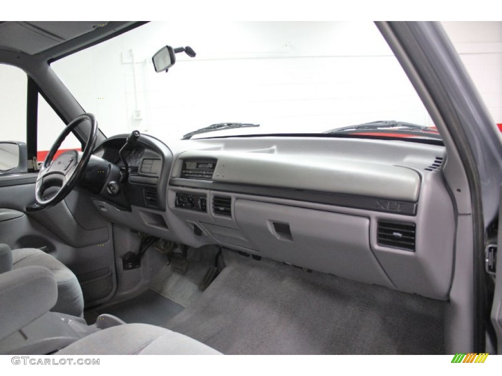 1996 Ford F250 XLT Extended Cab Grey Dashboard Photo #60969633