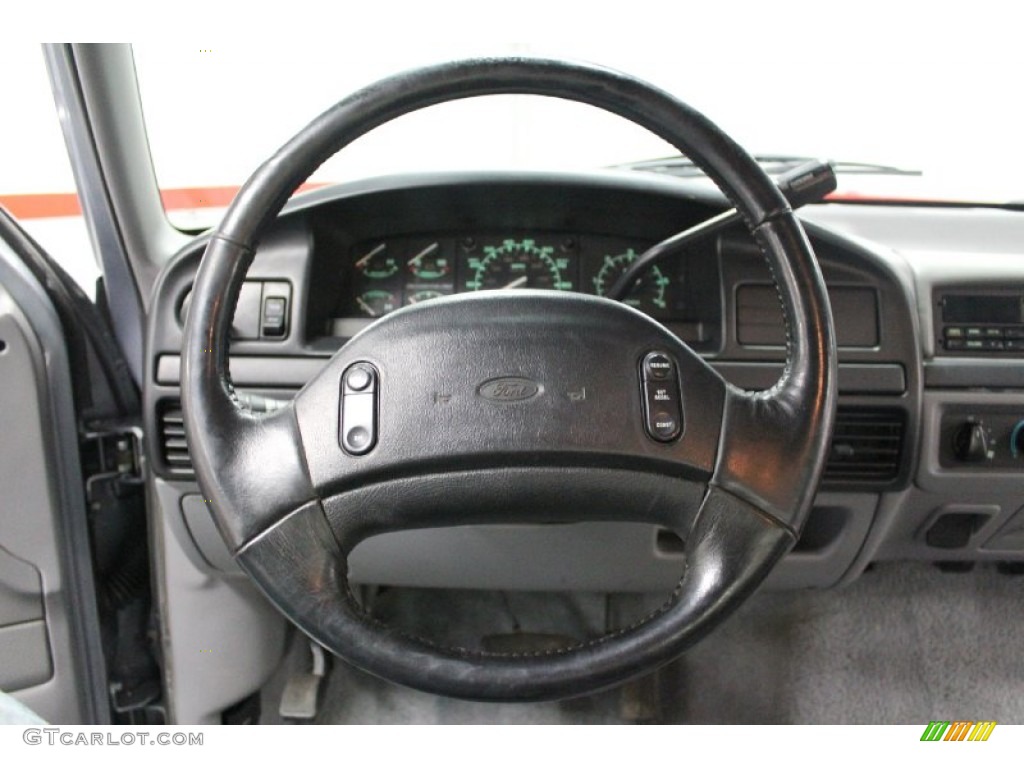 1996 Ford F250 XLT Extended Cab Grey Steering Wheel Photo #60969651
