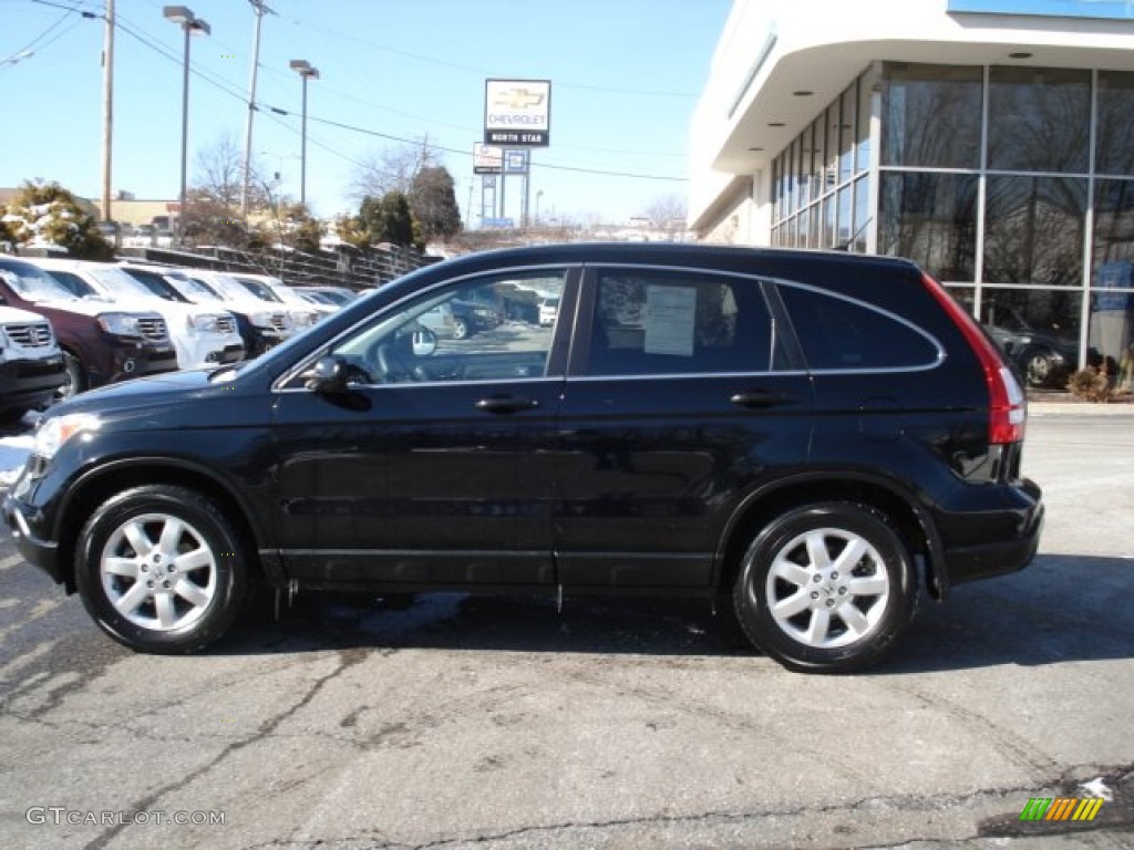 2009 CR-V EX 4WD - Crystal Black Pearl / Black photo #8