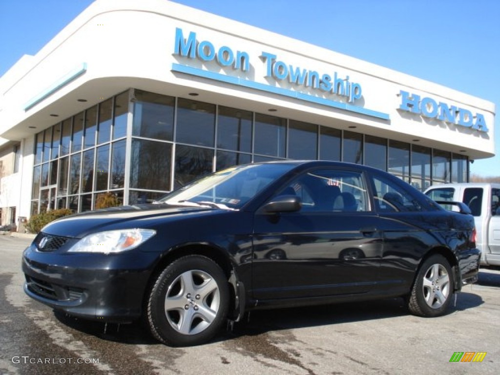 2004 Civic Value Package Coupe - Nighthawk Black Pearl / Black photo #1