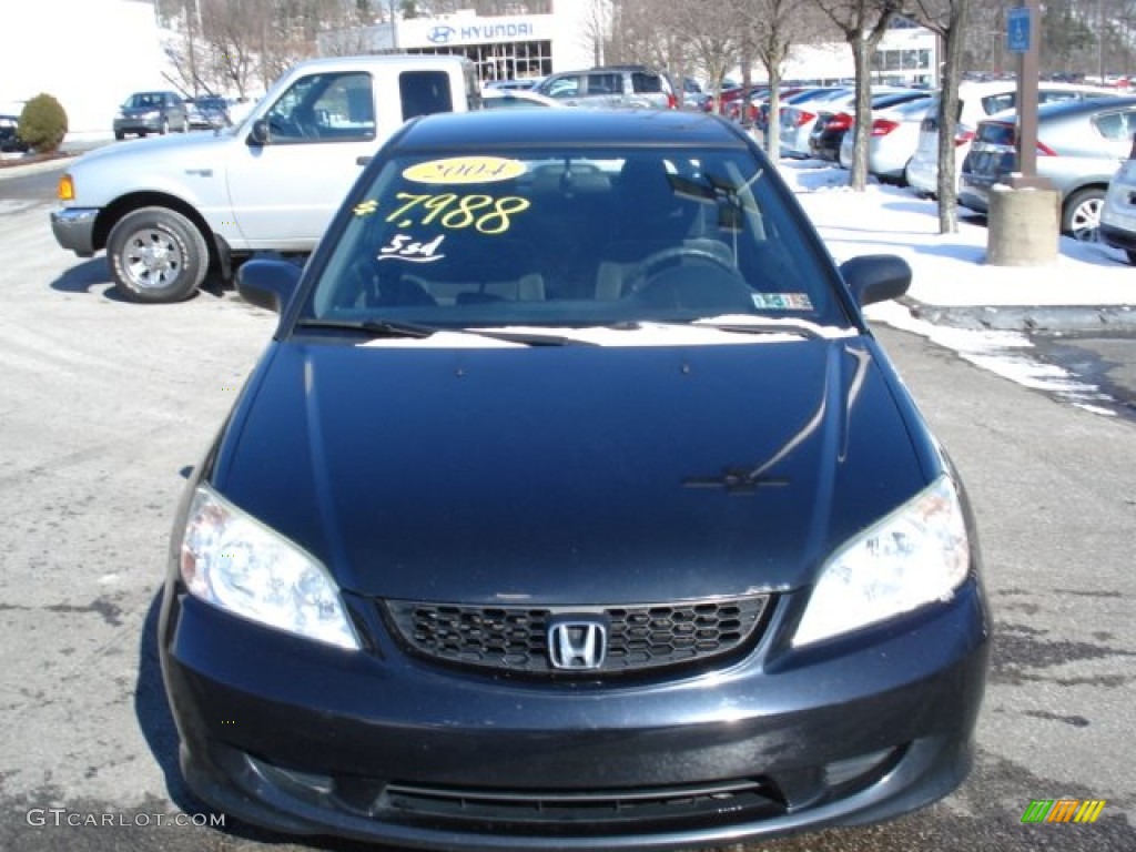 2004 Civic Value Package Coupe - Nighthawk Black Pearl / Black photo #2