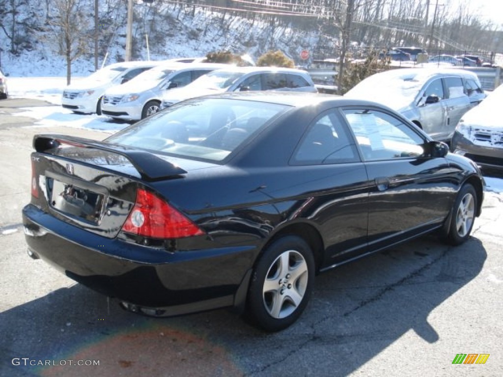 2004 Civic Value Package Coupe - Nighthawk Black Pearl / Black photo #5