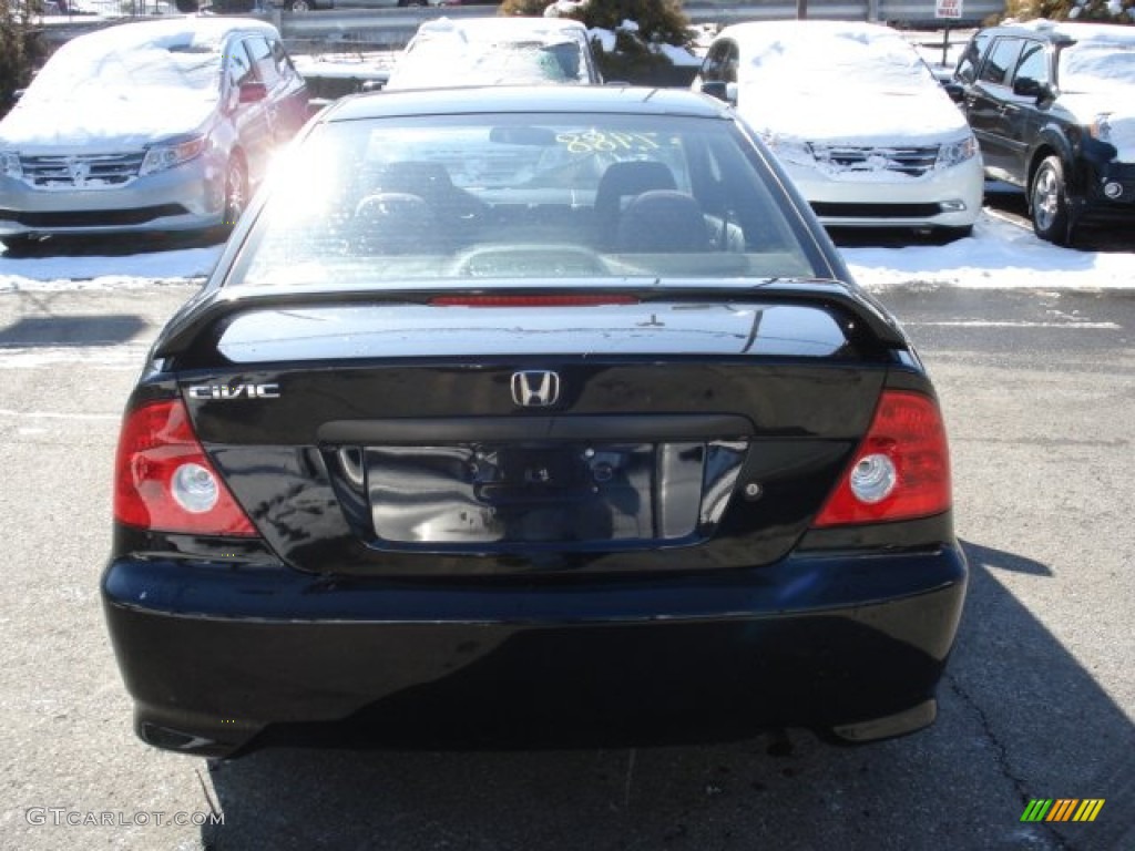 2004 Civic Value Package Coupe - Nighthawk Black Pearl / Black photo #6