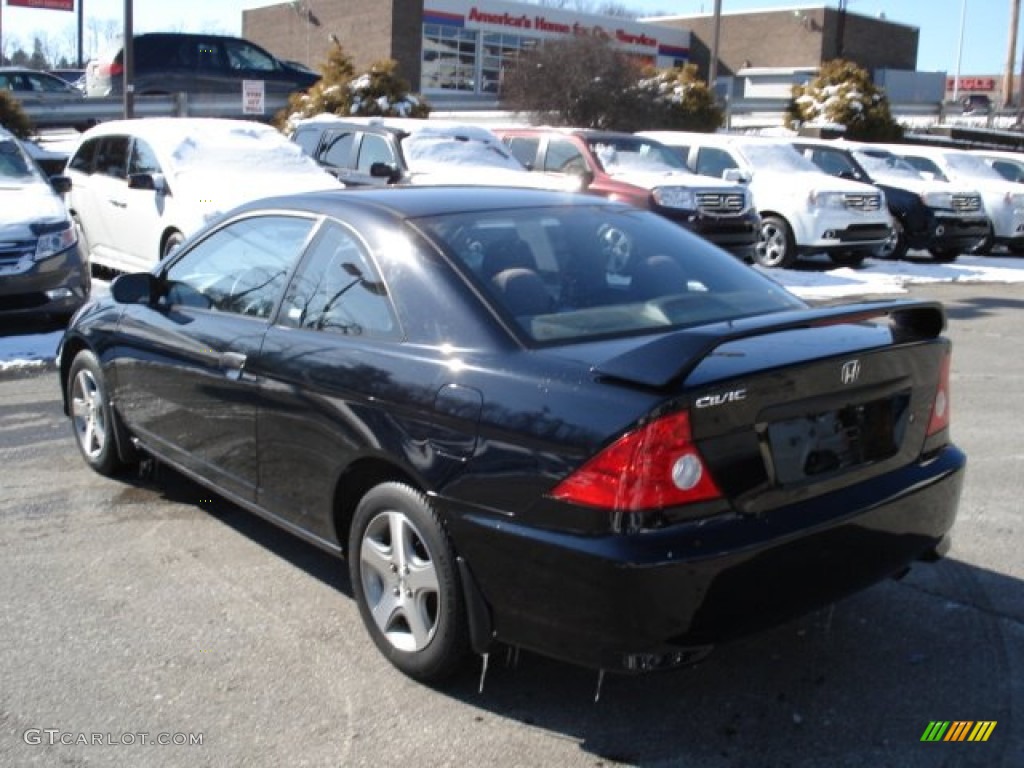 2004 Civic Value Package Coupe - Nighthawk Black Pearl / Black photo #7
