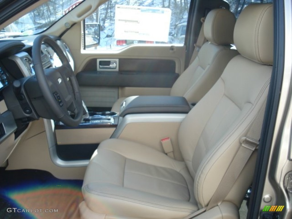 Pale Adobe Interior 2012 Ford F150 Lariat SuperCrew 4x4 Photo #60971460