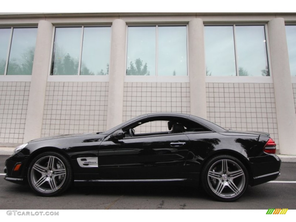 Black 2009 Mercedes-Benz SL 63 AMG Roadster Exterior Photo #60977575