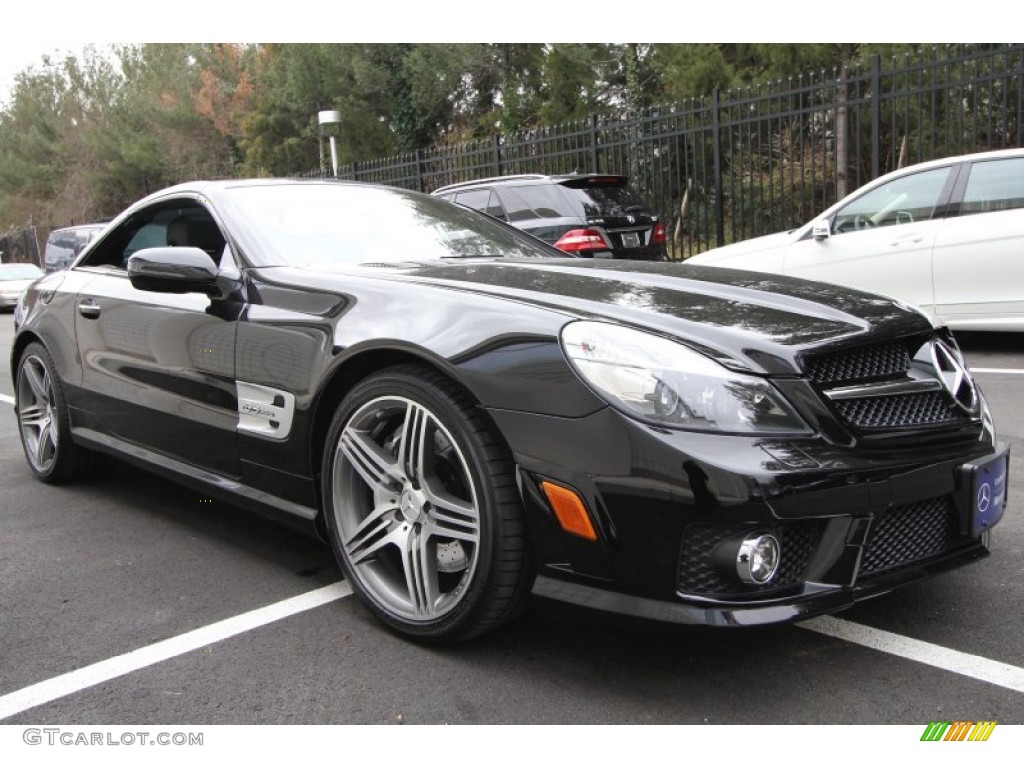 Black 2009 Mercedes-Benz SL 63 AMG Roadster Exterior Photo #60977611