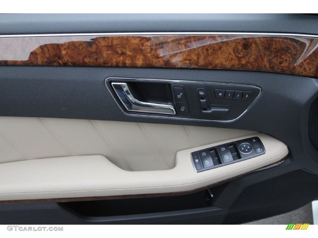 2011 Mercedes-Benz E 350 4Matic Sedan Almond/Black Door Panel Photo #60977796