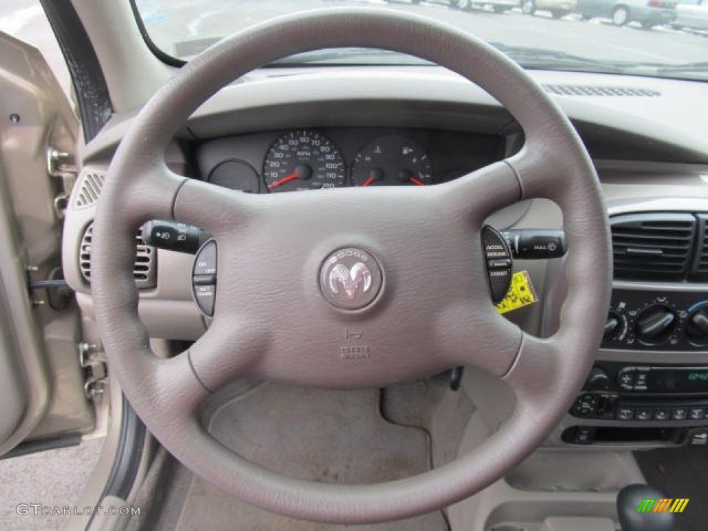 2002 Dodge Neon SXT Taupe Steering Wheel Photo #60978826