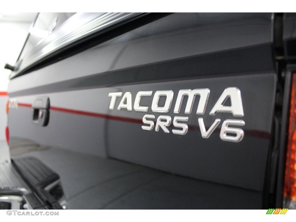 2003 Tacoma V6 Double Cab 4x4 - Black Sand Pearl / Charcoal photo #35