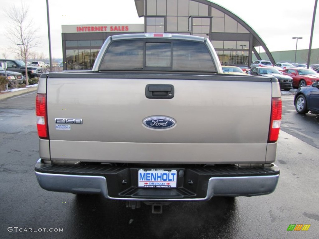 2005 F150 XLT SuperCrew 4x4 - Arizona Beige Metallic / Tan photo #6