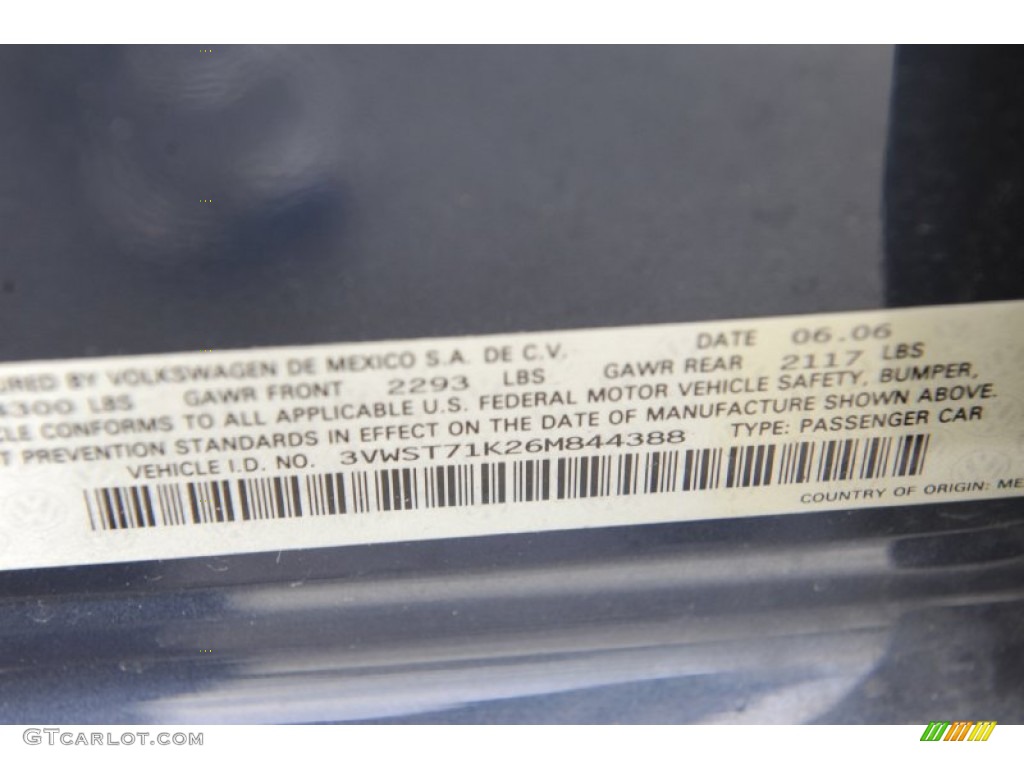 2006 Jetta TDI Sedan - Shadow Blue Metallic / Grey photo #7