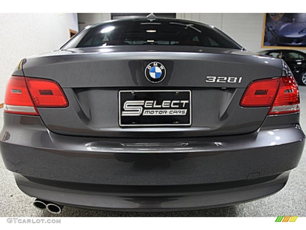 2008 3 Series 328i Coupe - Sparkling Graphite Metallic / Coral Red/Black photo #5