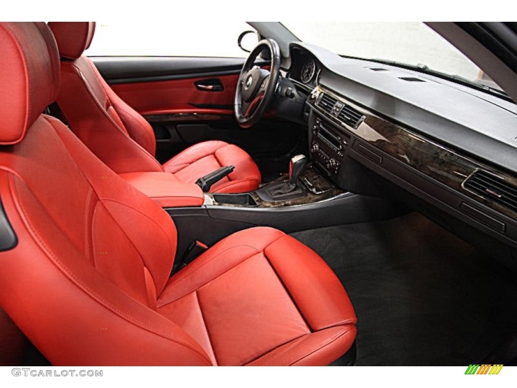 2008 3 Series 328i Coupe - Sparkling Graphite Metallic / Coral Red/Black photo #9