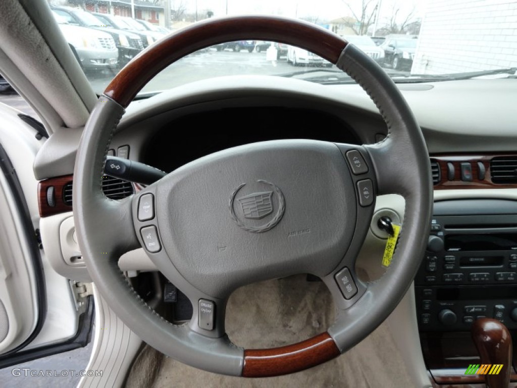 2003 Cadillac Seville STS Neutral Shale Steering Wheel Photo #60982159