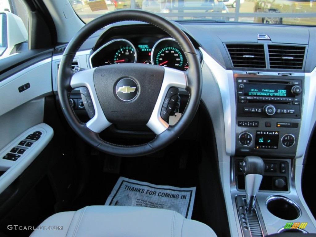 2011 Chevrolet Traverse LTZ AWD Light Gray/Ebony Dashboard Photo #60982165