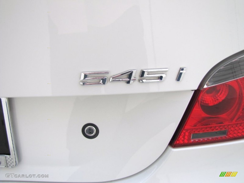 2005 5 Series 545i Sedan - Alpine White / Black photo #7