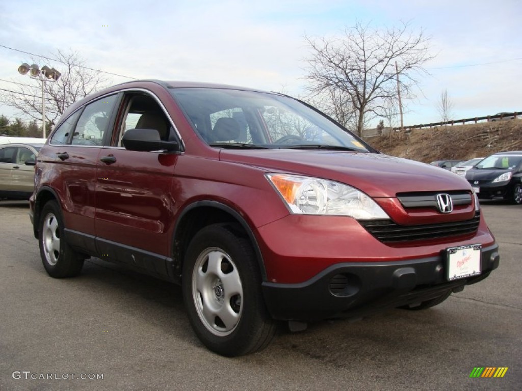 2009 CR-V LX 4WD - Tango Red Pearl / Gray photo #7