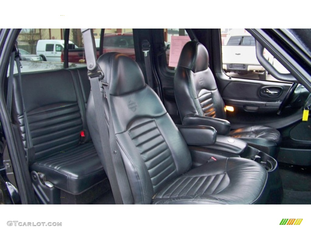 Dark Graphite Interior 2000 Ford F150 Harley Davidson Extended Cab Photo #60984715