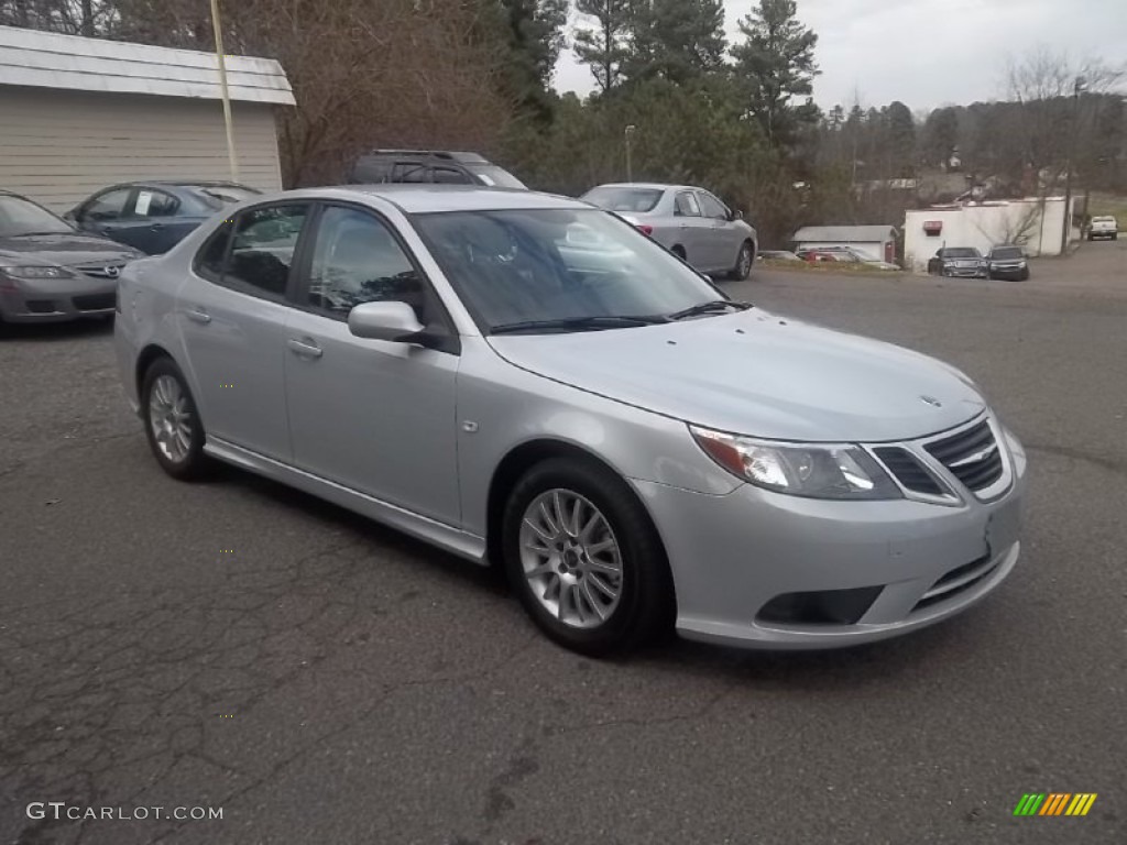 Snow Silver Metallic 2008 Saab 9-3 2.0T Sport Sedan Exterior Photo #60984742