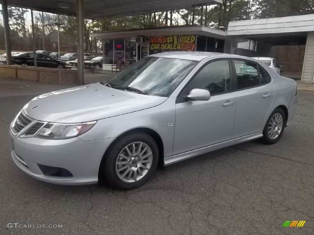 Snow Silver Metallic 2008 Saab 9-3 2.0T Sport Sedan Exterior Photo #60984792