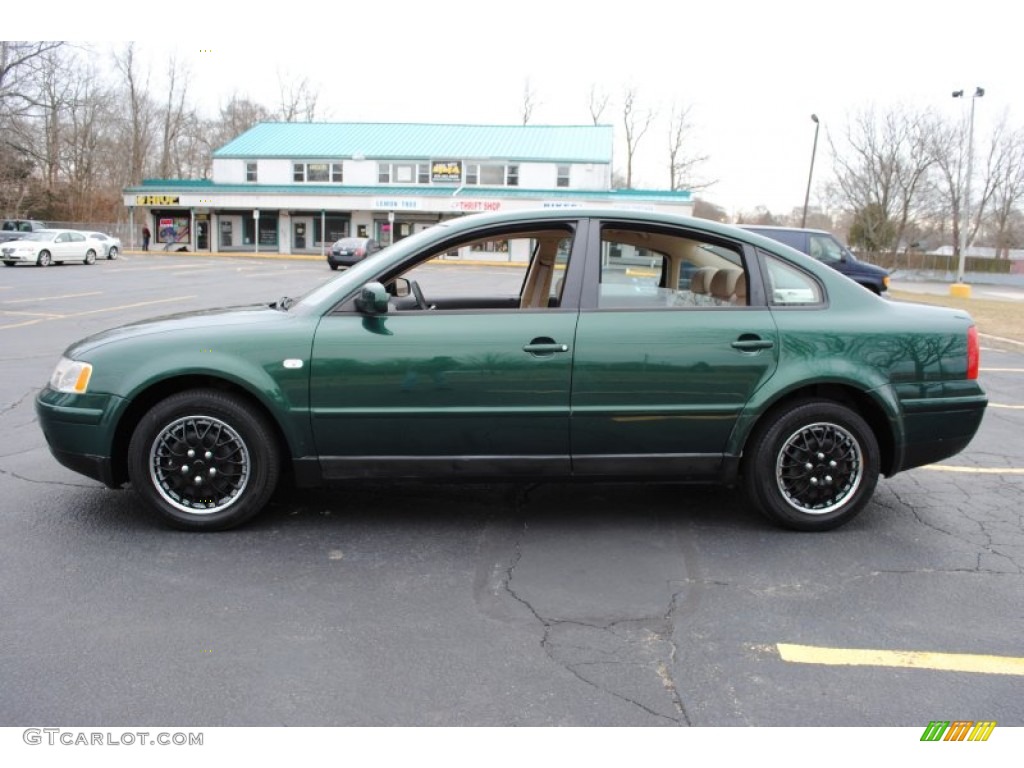 2001 Passat GLS Sedan - Pine Green Metallic / Beige photo #3