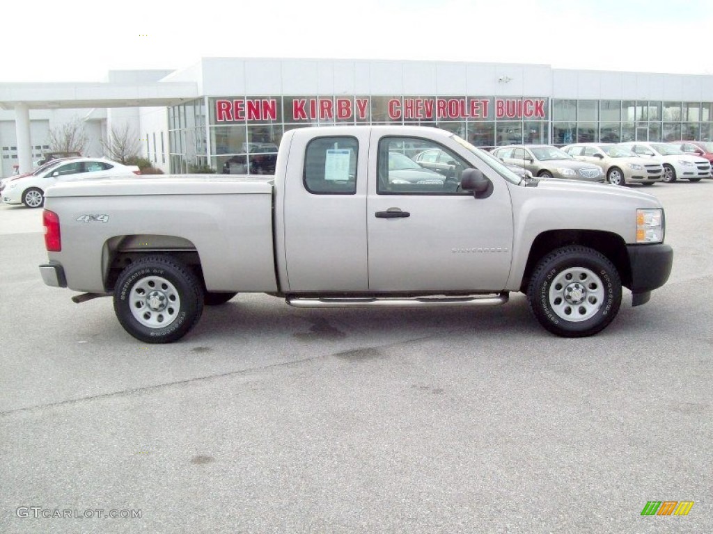 2007 Silverado 1500 Work Truck Extended Cab 4x4 - Doeskin Tan / Dark Titanium Gray photo #3