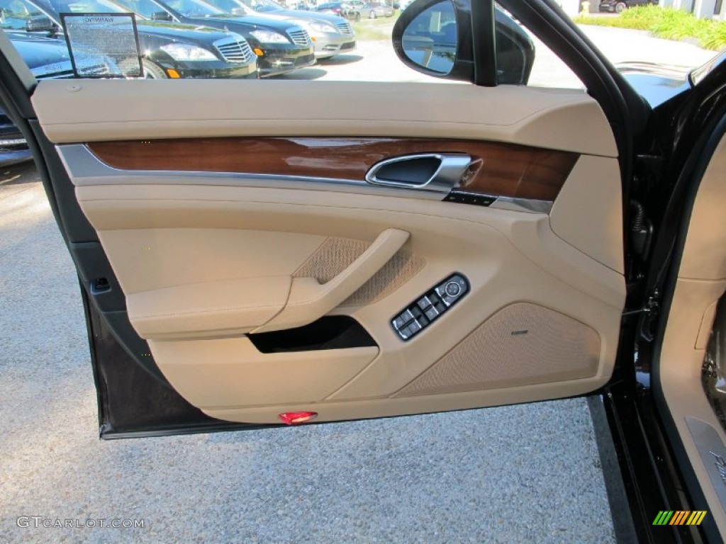 2012 Porsche Panamera S Luxor Beige Door Panel Photo #60987030