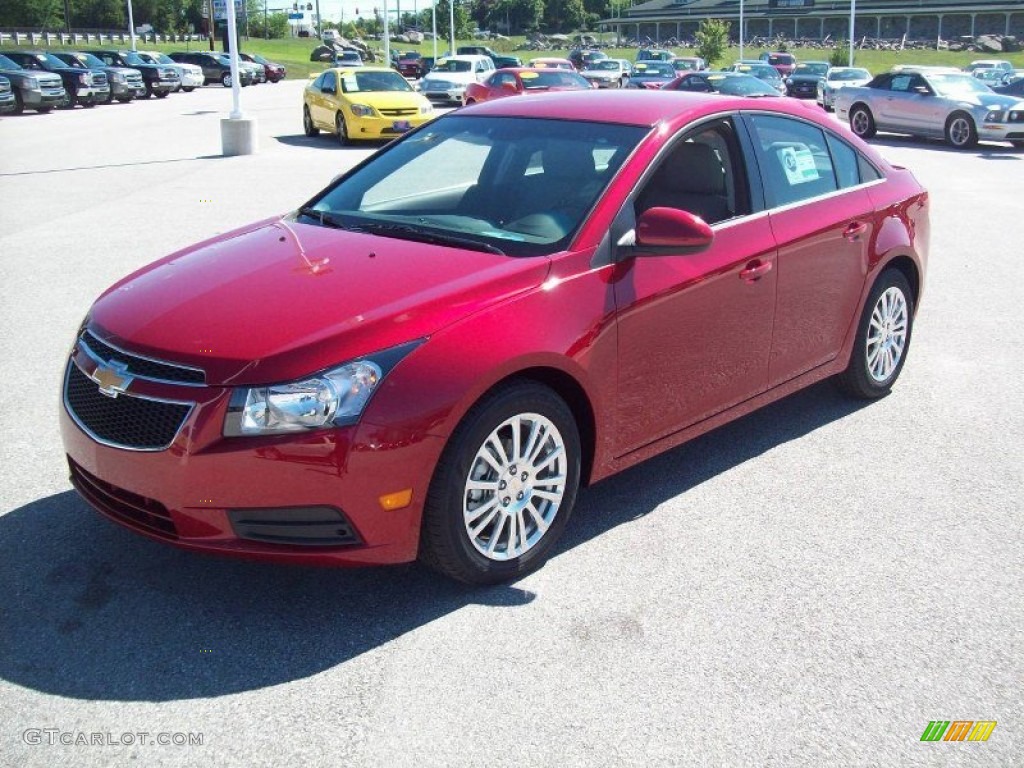 Crystal Red Metallic 2012 Chevrolet Cruze Eco Exterior Photo #60987604