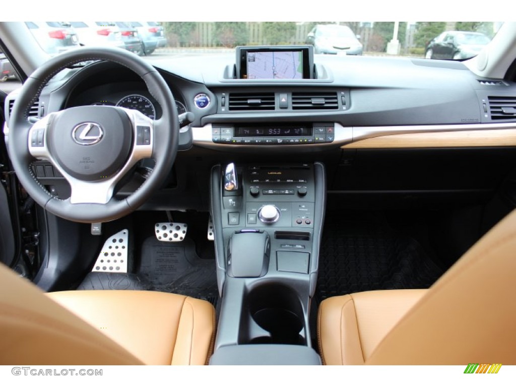 2011 Lexus CT 200h Hybrid Premium Caramel Dashboard Photo #60988141
