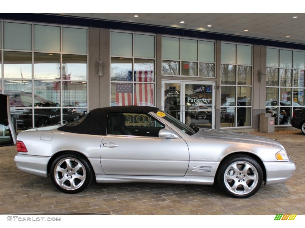 Silver Arrow Ultra Metallic 2002 Mercedes-Benz SL 600 Silver Arrow Roadster Exterior Photo #60988369