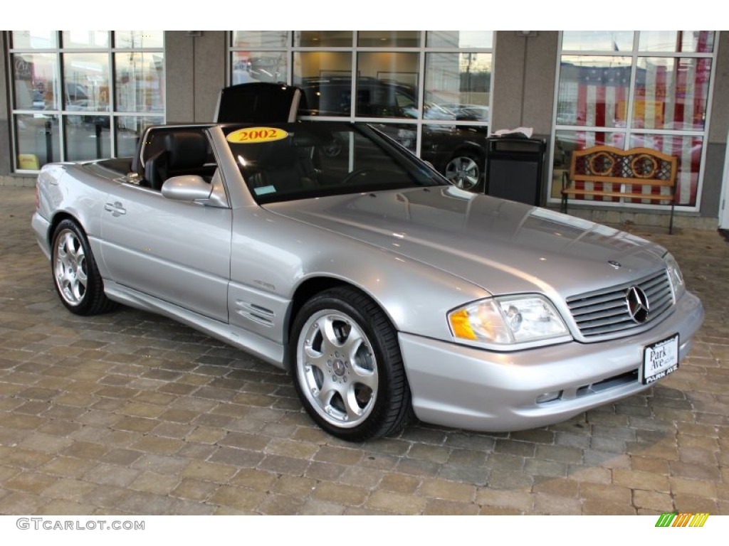 Silver Arrow Ultra Metallic 2002 Mercedes-Benz SL 600 Silver Arrow Roadster Exterior Photo #60988431