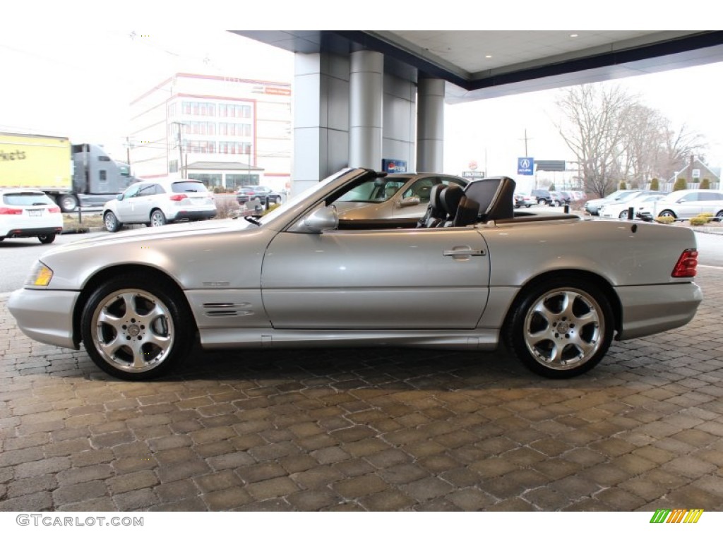 Silver Arrow Ultra Metallic 2002 Mercedes-Benz SL 600 Silver Arrow Roadster Exterior Photo #60988474