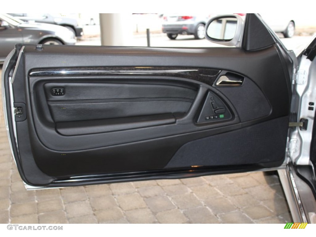 2002 Mercedes-Benz SL 600 Silver Arrow Roadster Silver/Black Door Panel Photo #60988492