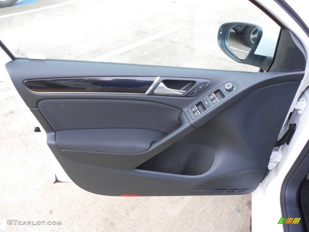 2012 Volkswagen GTI 4 Door Interlagos Plaid Cloth Door Panel Photo #60988669