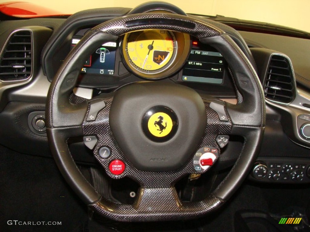2011 Ferrari 458 Italia Nero (Black) Steering Wheel Photo #60992500