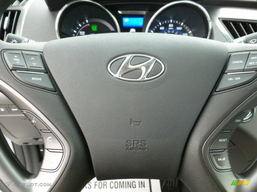 2012 Hyundai Sonata Hybrid Gray Steering Wheel Photo #60992572