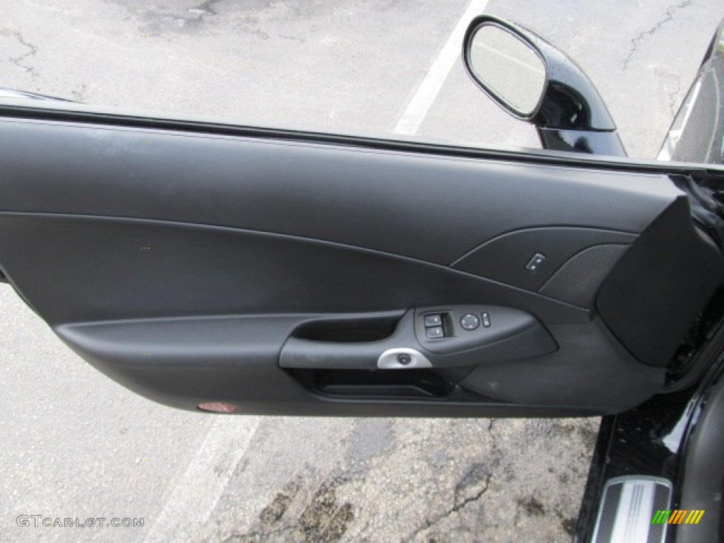 2011 Chevrolet Corvette Coupe Ebony Black Door Panel Photo #60992950