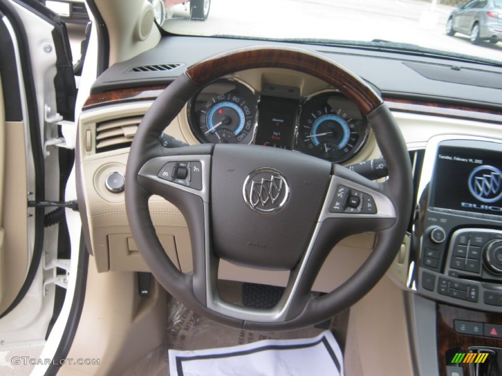 2012 Buick LaCrosse FWD Cashmere Steering Wheel Photo #60995673